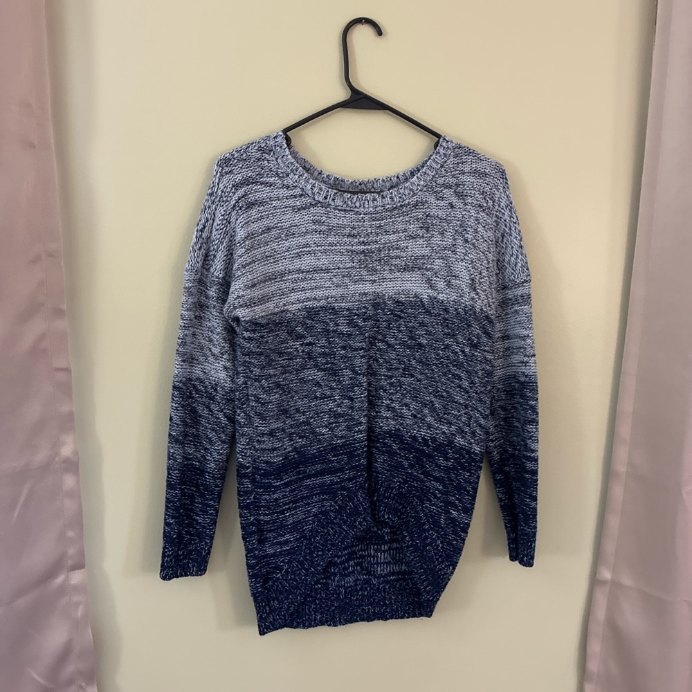 Rue21 Ombre Crewneck Sweater in Navy and Light Gray